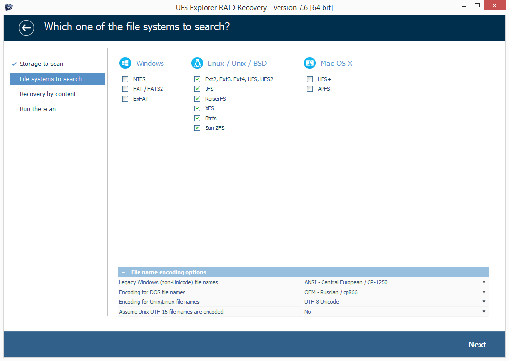 Скріншот з UFS Explorer RAID Recovery